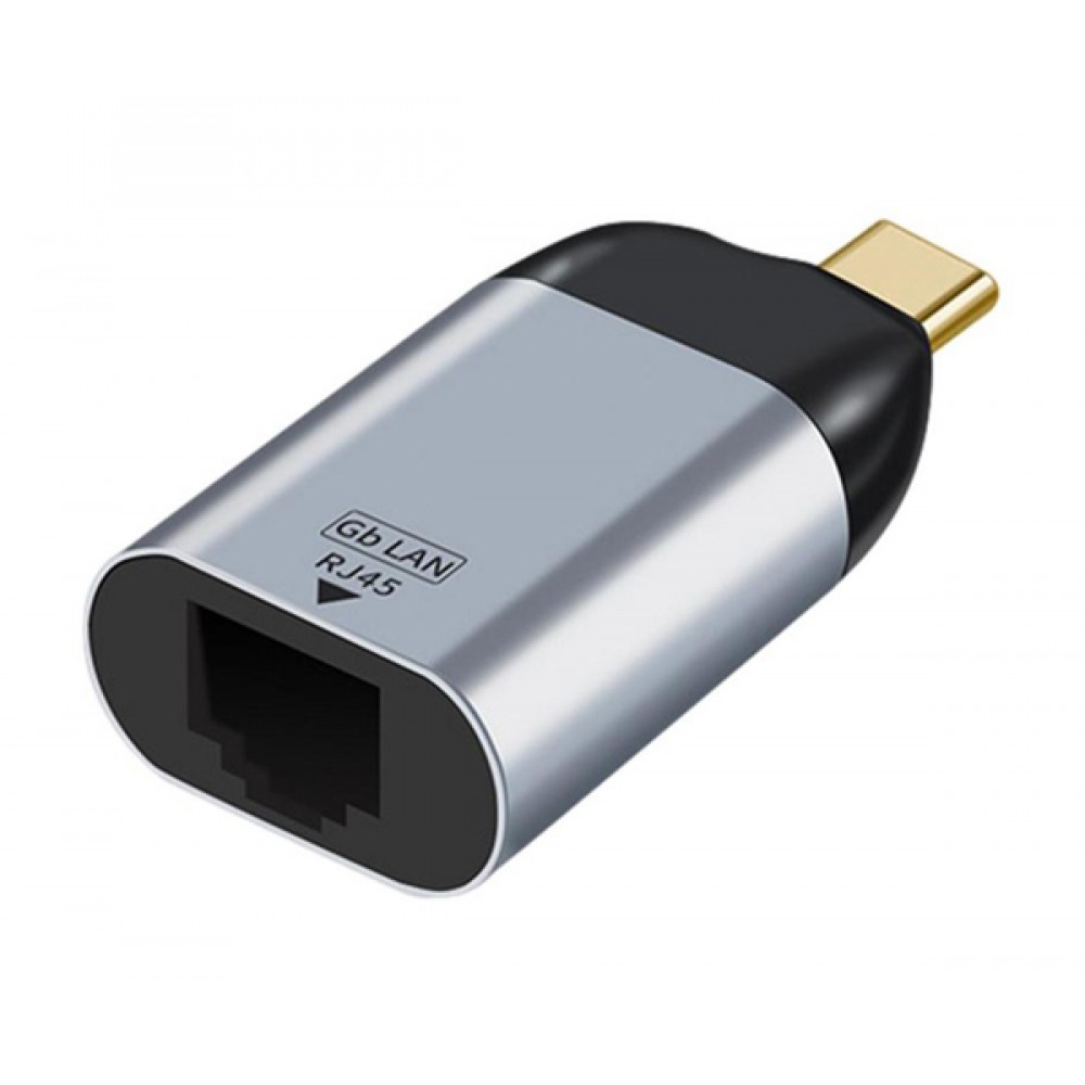 POWERTECH αντάπτορας δικτύου PTH-095, USB-C, 1000Mbps Ethernet, γκρι