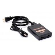 HDMI splitter CAB-H156, 2 σε 1, 4K/60Hz, HDR/HDCP, 50cm, μαύρο