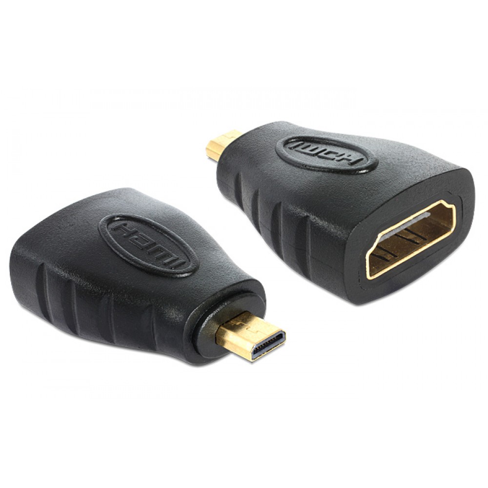 DELOCK αντάπτορας micro HDMI σε HDMI 65242 με Ethernet, μαύρος