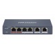 HIKVISION Managed switch DS-3E1106HP-EI, 4x PoE & 2x RJ45 ports, 100Mbps