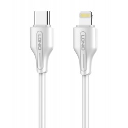 LDNIO καλώδιο Lightning σε USB-C LC121I, 30W PD, 1m, λευκό