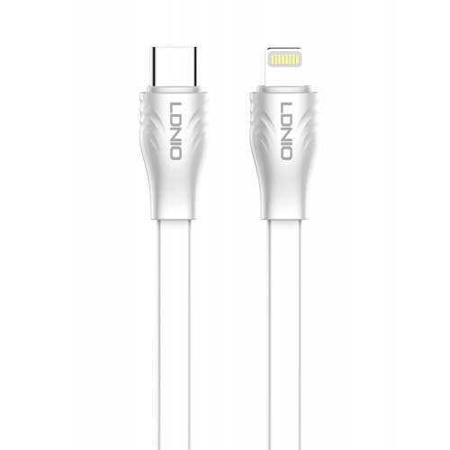 LDNIO καλώδιο Lightning σε USB-C LC131I, 30W PD, 1m, λευκό