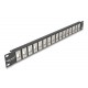 DELOCK Keystone patch panel 66758, 19/1U, 16x ports, μαύρο