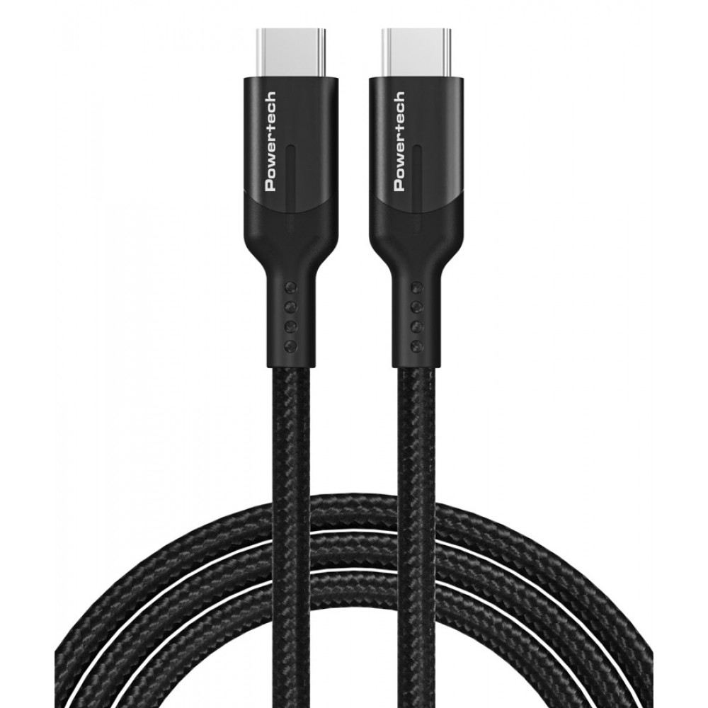 POWERTECH καλώδιο USB-C PTR-0135, PD 60W, 10Gbps, copper, 1m, μαύρο