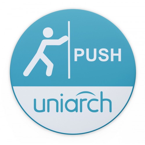 UNIARCH αυτοκόλλητο Push HW200222, Φ 12cm