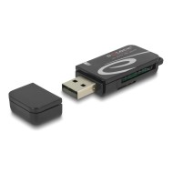 DELOCK card reader 91602 για SD & micro SD, USB, 480Mbps, μαύρο