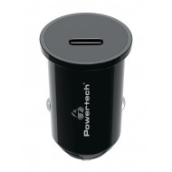 POWERTECH φορτιστής αυτοκινήτου PT-1146, USB-C, 20W PD, μαύρος