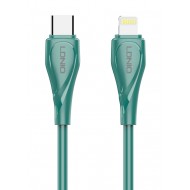 LDNIO καλώδιο Lightning σε USB-C LC611I, 30W PD, 1m, πράσινο