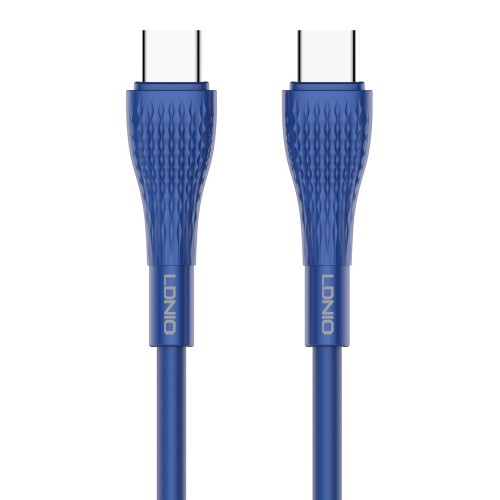 LDNIO καλώδιο USB-C σε USB-C LC672C, 65W PD, 2m, μπλε