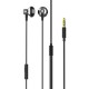 LDNIO earphones με μικρόφωνο HP08, 3.5mm σύνδεση, Φ13mm, 1.2m, γκρι