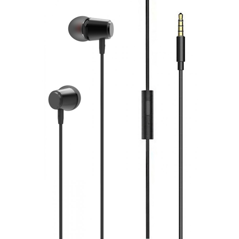 LDNIO earphones με μικρόφωνο HP03, 3.5mm σύνδεση, Φ10mm, 1.2m, μαύρα