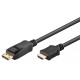 GOOBAY καλώδιο DisplayPort σε HDMI 64838, 4K/30Hz, 5m, μαύρο