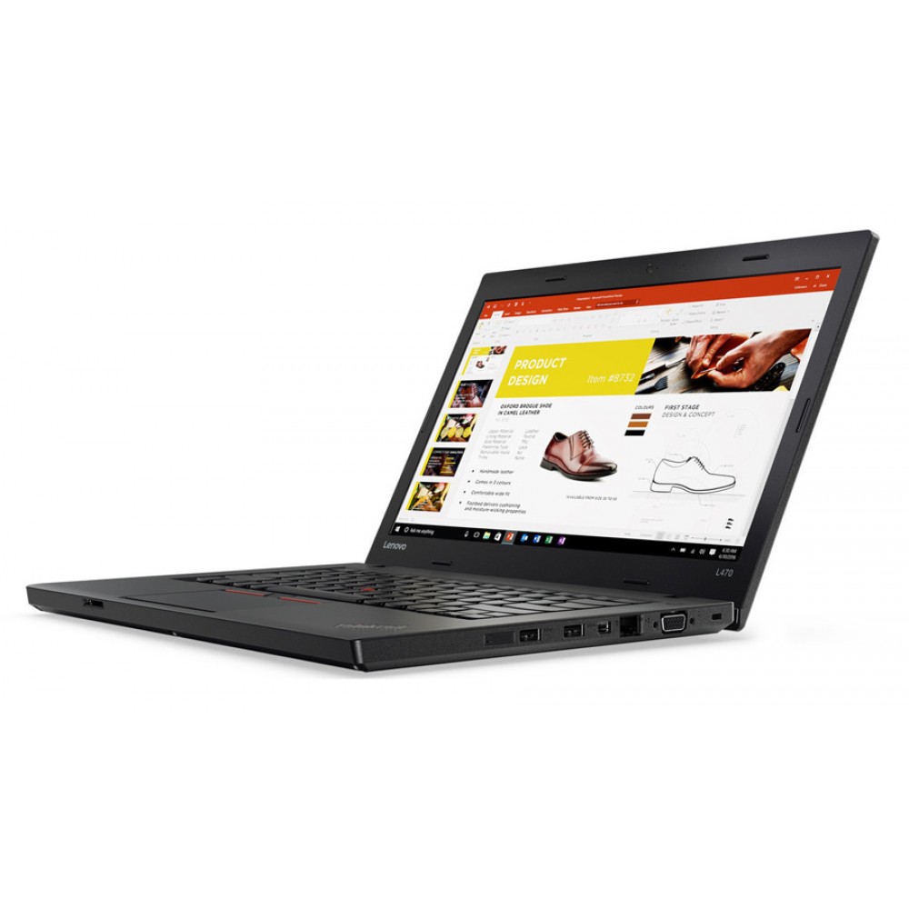 LENOVO Laptop ThinkPad L470, Refurbished Grade B, i5-6300U 8/256GB SSD, 14, Cam, Intel HD Graphics 520, FreeDOS