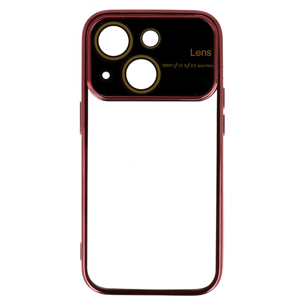 POWERTECH θήκη Electro Lens MOB-1946 για iPhone 15, διάφανη-βυσσινί