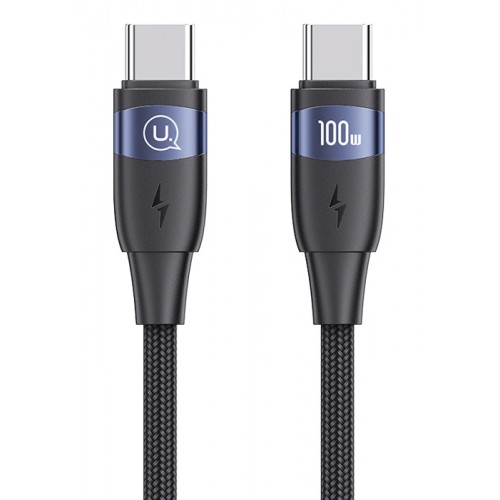 USAMS καλώδιο USB-C σε USB-C US-SJ633, 100W PD, 2m, μαύρο