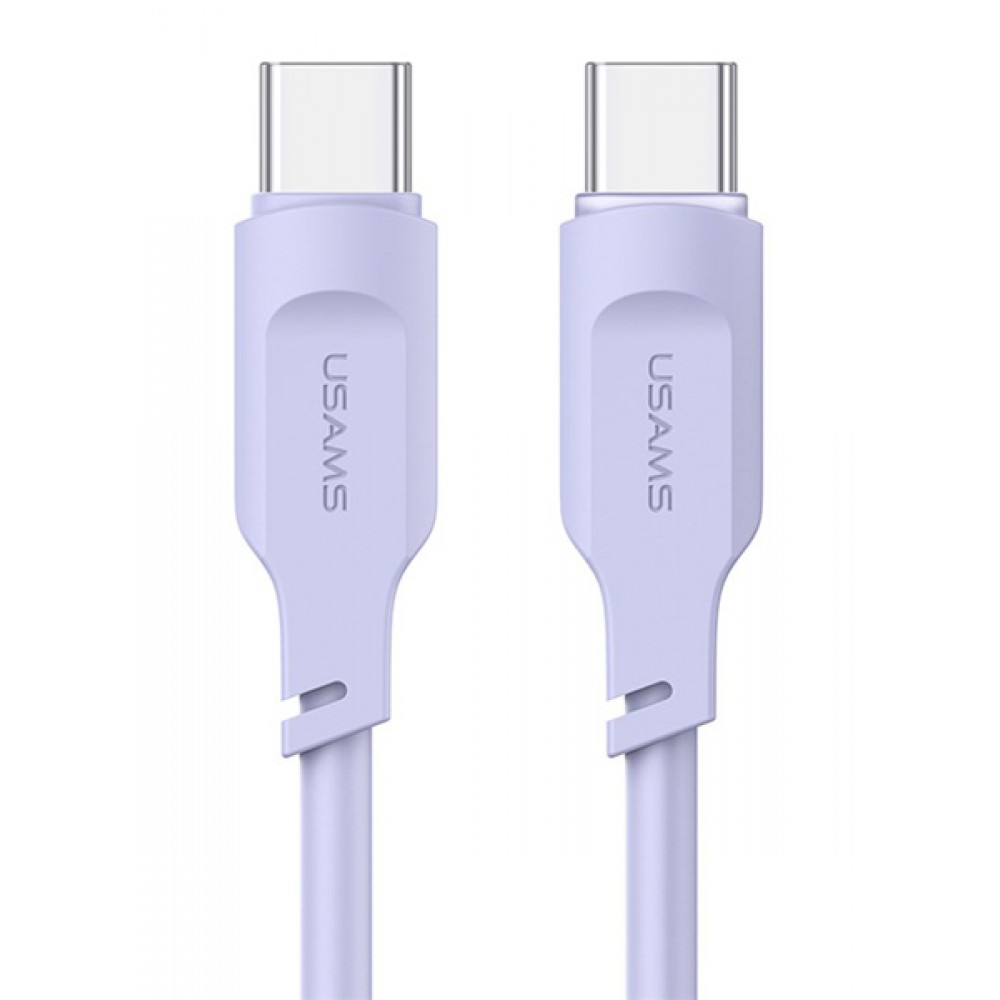 USAMS καλώδιο USB-C σε USB-C US-SJ567, 100W PD, 1.2m, μωβ