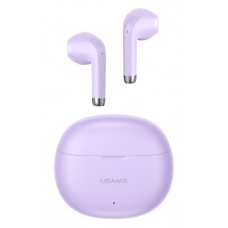 USAMS earphones με θήκη φόρτισης US-YO17, True Wireless, Φ13mm, μωβ