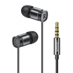 USAMS earphones με μικρόφωνο EP-46, 3.5mm σύνδεση, Φ6mm, 1.2m, μαύρα