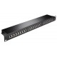 GOOBAY patch panel 93048 19/1U, 24x ports, CAT 6 STP, μαύρo