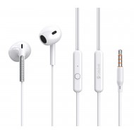 CELEBRAT earphones με μικρόφωνο G28, 3.5mm σύνδεση, Φ10mm, 1.2m, λευκά