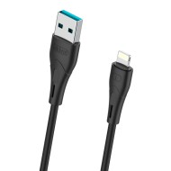 CELEBRAT καλώδιο Lightning σε USB CB-18I, 12W 2.4A, 480Mbps, 1m, μαύρο