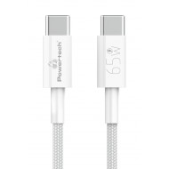 POWERTECH καλώδιο USB-C PTR-0181, 65W, 480Mbps, 1m, λευκό