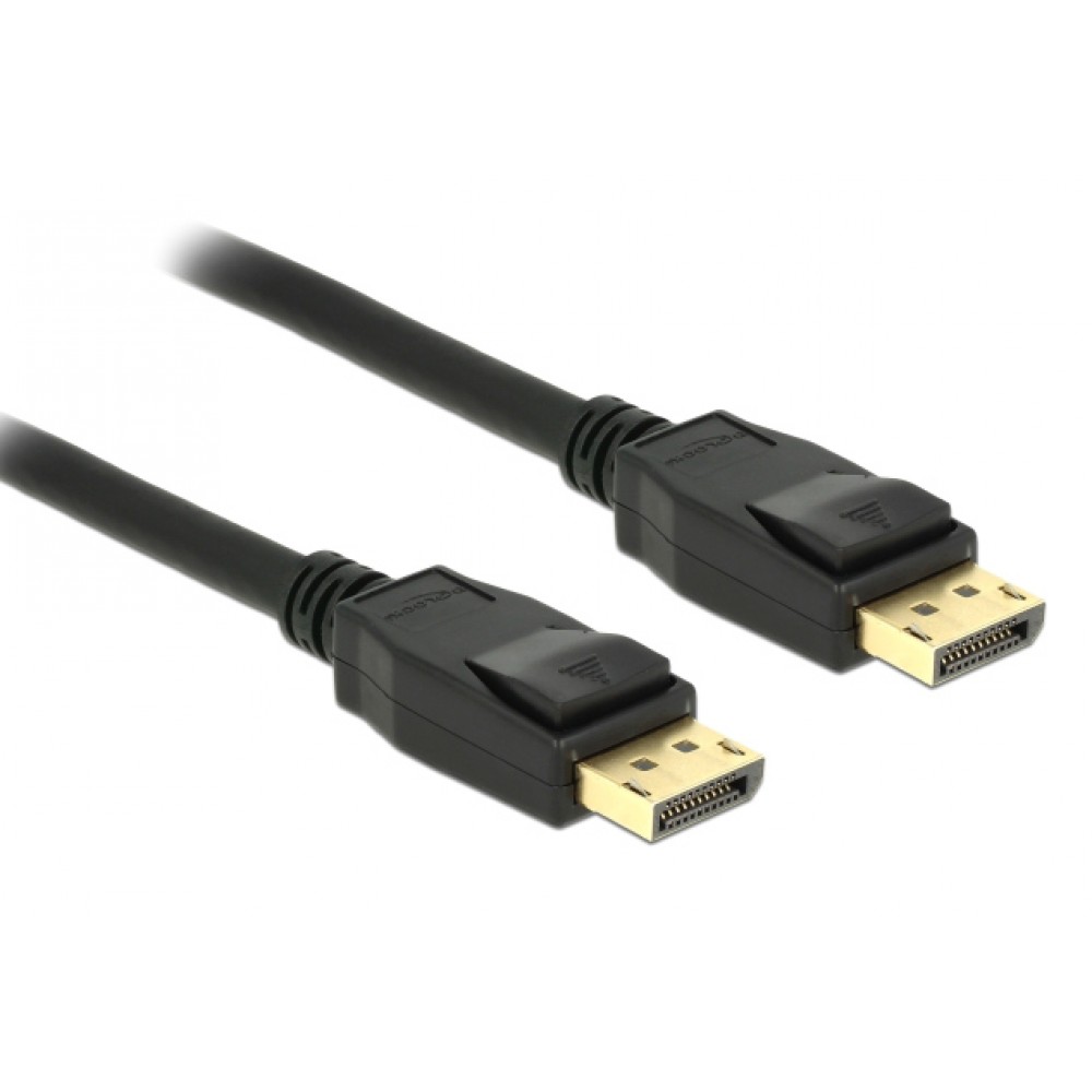 DELOCK καλώδιο DisplayPort 1.2 83807, 4K/60Hz, 21.6 Gbps, 3m, μαύρο