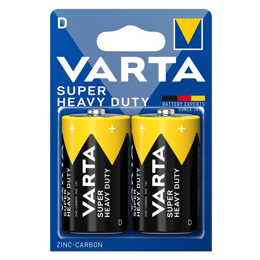 VARTA μπαταρίες Zinc Carbon Super Heavy Duty, D/R20P, 1.5V, 2τμχ