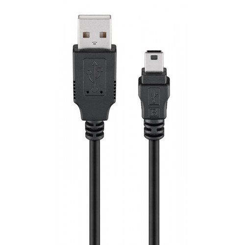 GOOBAY καλώδιο USB σε USB Mini 93229, 480Mbps, 0.3m, μαύρο