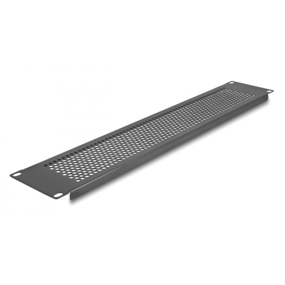 DELOCK κάλυμμα panel 67036 για 19/2U rack, με αεραγωγούς, μαύρο