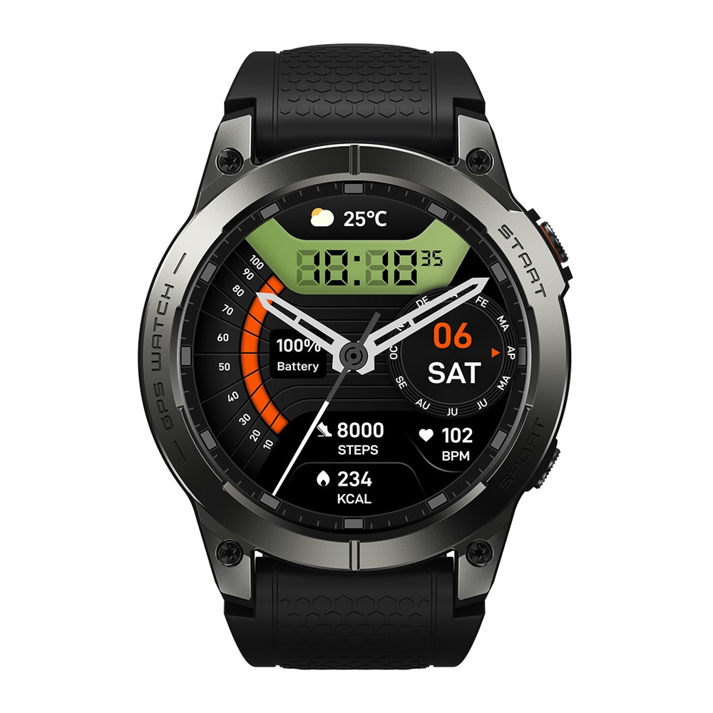 ZEBLAZE smartwatch Stratos 3 Pro, heart rate, 1.43 AMOLED, GPS, μαύρο