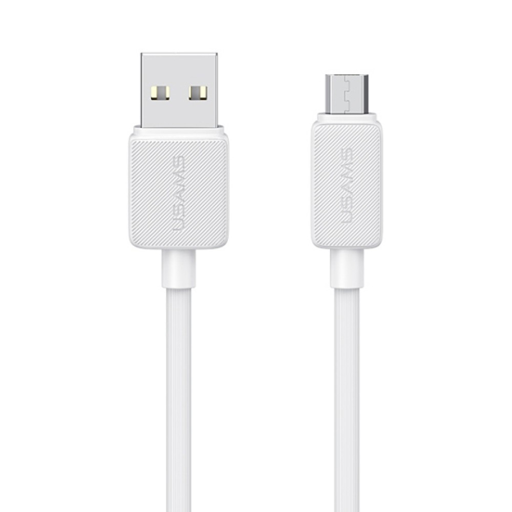 USAMS καλώδιο micro USB σε USB US-SJ690, 10W, 480Mbps, 1m, λευκό