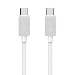 USAMS καλώδιο USB-C σε USB-C US-SJ691, 60W, 480Mbps, 1m, λευκό