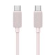 USAMS καλώδιο USB-C σε USB-C US-SJ691, 60W, 480Mbps, 1m, ροζ