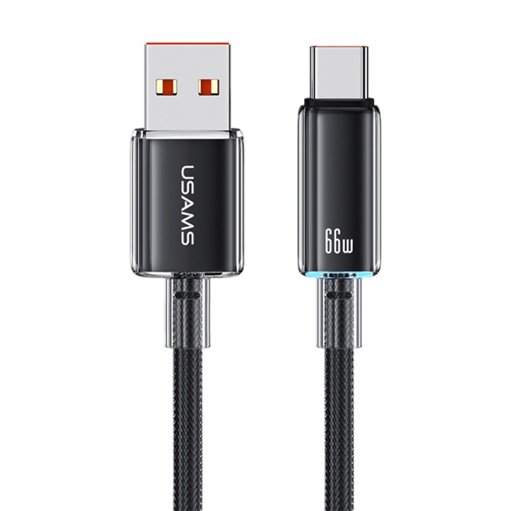 USAMS καλώδιο USB-C σε USB US-SJ658, 66W, 480Mbps, 1.2m, μαύρο