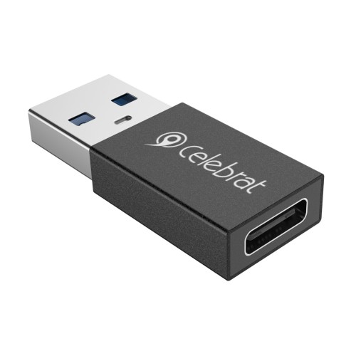 CELEBRAT αντάπτορας USB 3.0 σε USB-C CA-01, 3A, 5Gbps, μαύρος