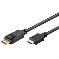 GOOBAY καλώδιο DisplayPort σε HDMI 64835, 4K/30Hz, 1m, μαύρο