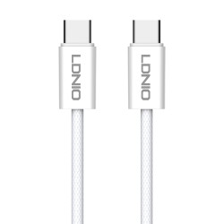 LDNIO καλώδιο USB-C LC901C, 65W PD, 480Mbps, 1m, λευκό