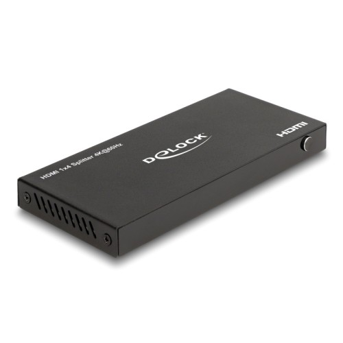 DELOCK HDMI splitter 18652 με downscaler πλήκτρο, 4 σε 1, 4K/60Hz, μαύρο