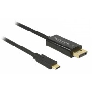 DELOCK καλώδιο USB-C σε DisplayPort 85255, DP Alt Mode, 4K, 1m, μαύρο