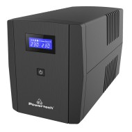 POWERTECH UPS Line Interactive PT-1297 με οθόνη, 1500VA, 900W, 4x Schuko, 2x RJ45/RJ11, USB Type B