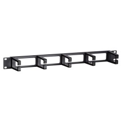 POWERTECH cable management NETW-0031 για rack 19"/1U, 5x γάντζοι, μαύρο