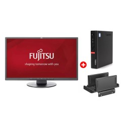 Bundle LENOVO PC ThinkCentre M920q Tiny, οθόνη 21.5" & βάση PC