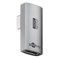 GOOBAY αντάπτορας USB-C 74443, γωνιακός 90°, USB4, 240W, 40Gbps, 8K, γκρι