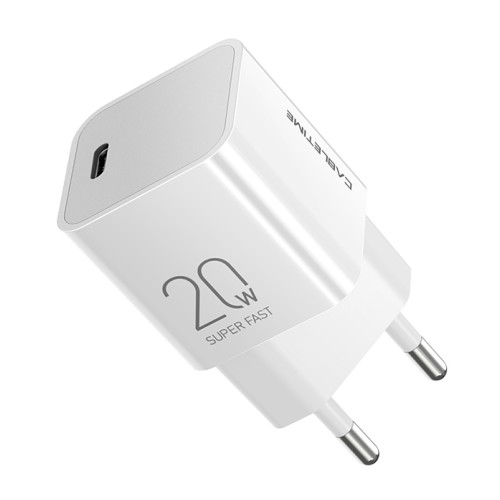 CABLETIME φορτιστής τοίχου CT-PD201-UW, USB-C, 20W PD, λευκός