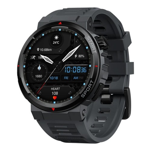 ZEBLAZE smartwatch Ares 3 Plus, heart rate, 1.43 AMOLED, IP68, μαύρο