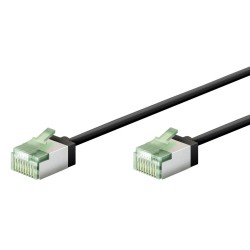 GOOBAY καλώδιο δικτύου 74351, CAT 8.1 U/FTP, slim, copper, 40Gbps, 0.25m, μαύρο