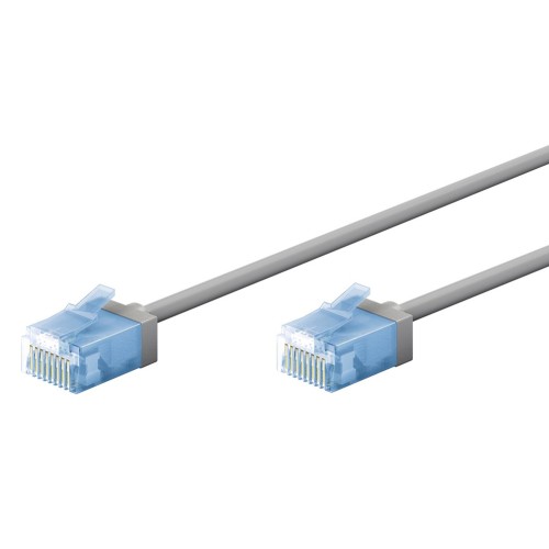 GOOBAY καλώδιο δικτύου 74224, CAT 6A U/UTP, slim, copper, 10Gbps, 3m, γκρι