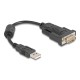 DELOCK αντάπορας USB σε RS-232 64276, 460.8Kbps, 0.25m, μαύρος