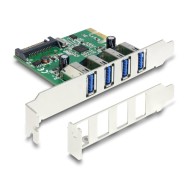 DELOCK κάρτα επέκτασης PCI Express x1 σε 4x USB 89360, 5 Gbps